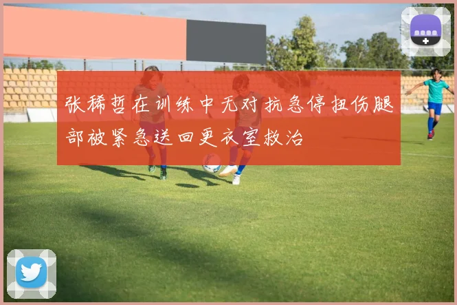 张稀哲在训练中无对抗急停扭伤腿部被紧急送回更衣室救治